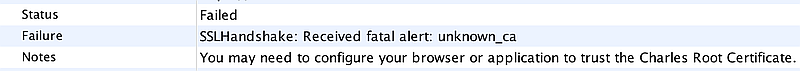 SSLHandshake failure